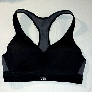 Victoria’s Secret Sport, Very Sexy black/grey mesh, bonded pullover sports bra